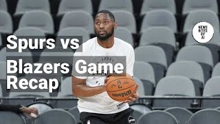 Spurs Battle Blazers Game Highlights and Analysis [upl. by Ojeibbob]