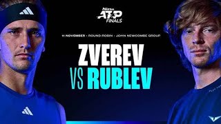 Zverev vs Rublev NITTO ATP Finals Torino 11112024 [upl. by Tound573]