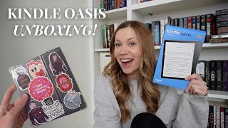 I got a Kindle Oasis 📖 ✨ unboxing setup decorating my Kindle amp first impressions [upl. by Sidoma928]