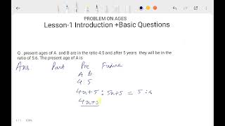 PROBLEMS ON AGES BASIC CONCEPTS  BASIC QUESTIONS 10 November 2024 [upl. by Nrehtak]