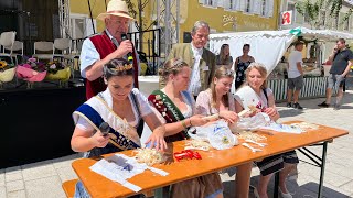 Traditionelles Spargelfest Schrobenhausen 2022  SpargelSchälwettbewerb der Königinnen [upl. by Jehoash]