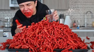 10000 Calorie FLAMIN HOT CHEETOS Challenge [upl. by Attayek]