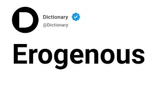 Erogenous Meaning In English [upl. by Lewak]