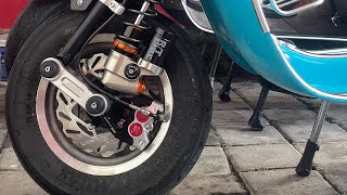 Custom Fork kiri vespa smallframe polini ottopuntouno bgm [upl. by Aidnahs]