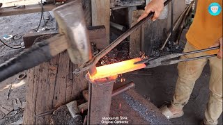 Creating a Chopper Knife from a truck leaf spring [upl. by Onilegna]