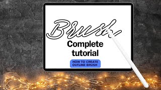 How to create outline brush in Procreate [upl. by Anatsirhc]