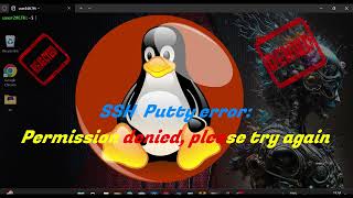 Putty SSH connection Error Permission Denied Please Try Again Quick Fix Tutorial ssh [upl. by Ohare]