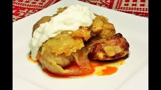 Hungarian stuffed cabbage Toltott kaposzta [upl. by Sirtimid584]