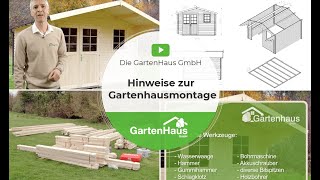 GartenHaus GmbH – Hinweise zur Gartenhausmontage [upl. by Oiramaj70]