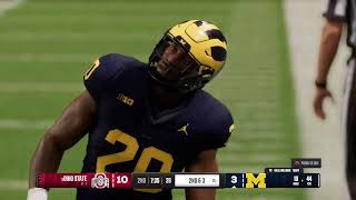 3 Ohio State Buckeyes 111 vs 1 Michigan Wolverines 120 Big 10 Championship  12142024 [upl. by Ibbie]