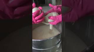 How to Make FIOR DI Latte Mozzarella Ball farmerscheesemaking cheese artisanalcheese [upl. by Lener]