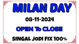 MILAN DAY GAME 4RD SET TRICK 8112024  MILAN DAY JODI  MILAN DAY OPEN TO CLOSE FIX [upl. by Romine]