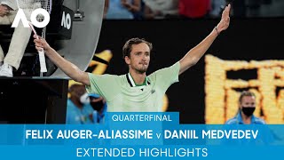 Felix AugerAliassime v Daniil Medvedev Extended Highlights QF  Australian Open 2022 [upl. by Bourke]