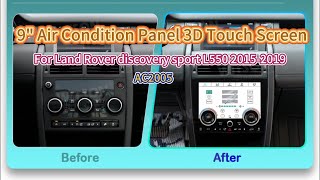 9quot Air Condition Panel 3D Touch Screen For Land Rover discovery sport L550 20152019 Climate AC2005 [upl. by Immak]