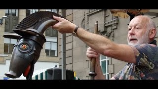 Carnyx Celtic War Trumpet City Centre Perth Perthshire Scotland [upl. by Sidoney705]