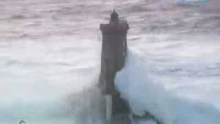 French lighthouses and VERY BIG waves during stormy weather  description [upl. by Eseenaj59]