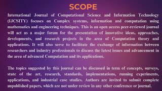 International Journal of Computational Science and Information Technology IJCSITY [upl. by Nodnelg]