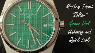 MatheyTissot quotZoltanquot H117AV Green Dial Unboxing and Quick Look [upl. by Prudence572]