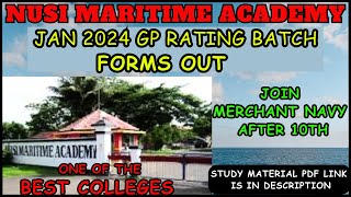 NUSI GOA  FORMS OUT  GP RATING  JAN 2024 BATCH  MERCHANT NAVY [upl. by Panther]