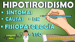 HIPOTIROIDISMO FISIOPATOLOGÍA Síntomas SubclínicoCongénitode HashimotoDiagnóstico y Tratamiento [upl. by Awhsoj]