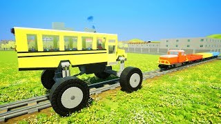 Lego City Bus Vs Train  Brick Rigs [upl. by Palmira705]