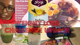 Weight loss Update 10 Day Green smoothie challengeDetoxing TeaWorkoutsFoods [upl. by Alrep572]