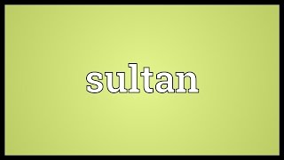 Sultan Meaning [upl. by Ranita]