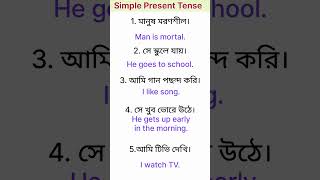 Examples of simple Present Tense spokenenglish shorts viralshort [upl. by Enilaf278]