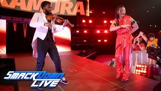 Twotime NXT Champion Shinsuke Nakamura debuts on SmackDown LIVE SmackDown LIVE April 4 2017 [upl. by Suilienroc163]