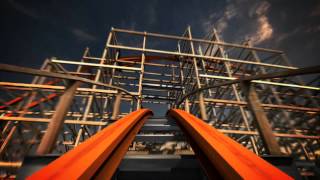 Iron Rattler Virtual RideAnimated POVSix Flags Fiesta Texas [upl. by Gravante]