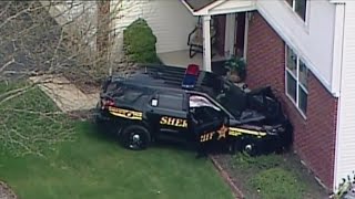 Licking Co deputy who crashed cruiser into home charged with domestic violence [upl. by Yasui]