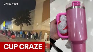 Arizona shoppers rush to get pink Starbucks Stanley cups [upl. by Alakam]