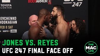 Jon Jones vs Dominick Reyes Final Face Off and Last Words  UFC 247 Ceremonial WeighIns [upl. by Aihseym190]