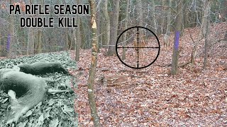 PA RIFLE SEASON DOUBLE KILL From the Same Stand [upl. by Anselme]