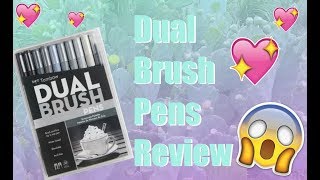 Tombow Grayscale Dual Brush Pen Review [upl. by Wasson]