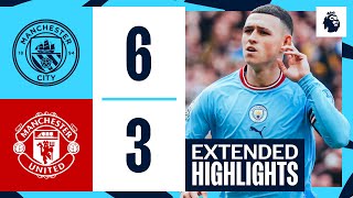 Extended Highlights  Man City 63 Man United  Haaland and Foden hattricks [upl. by Attem671]