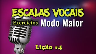 Técnica Vocal Iniciantes  Vocalizes Sobre Escalas  Modo Maior  Variação 3 [upl. by Aslam]