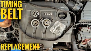 TIMING BELT REPLACEMENT TDI  HOW TO  VW  AUDI  SKODA [upl. by Sargent585]