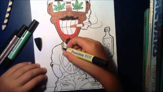 Speed Drawing bob marley by Kez [upl. by Thorwald607]