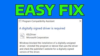 How To Fix Windows Requires a Digitally Signed Driver [upl. by Dwight]