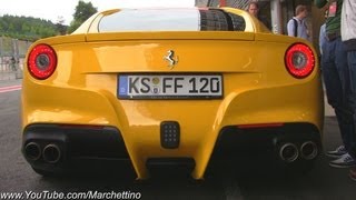 Ferrari F12 Berlinetta Novitec vs Stock Loud Exhaust Sound [upl. by Ynettirb]