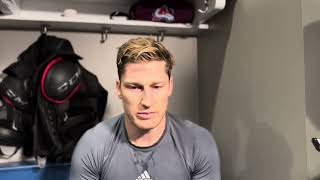 Nathan MacKinnon on what Ross Colton brings to the top line [upl. by Eigger]