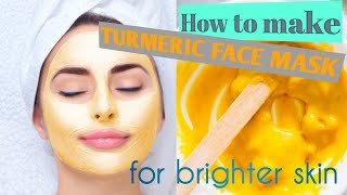 How to make Turmeric face mask diy face mask for healthy and free acne skin [upl. by Suoicserp632]