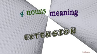 extension  5 nouns which are synonym of extension sentence examples [upl. by Daenis]