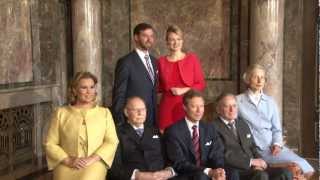 Erbgroßherzog Guillaume und Stéphanie de Lannoy zeigen sich auf Schloss Berg [upl. by Neelia]