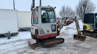 Køb Gravemaskine Takeuchi TB016 på Klaravik [upl. by Anirual]