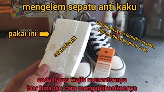 cara memperbaiki sepatu converse hanya bermodalkan lem dan styrofoam  REGLUE CONVERSE [upl. by Isidor]