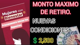 MB MONTO MAXIMO DE RETIRO EN ESTE BIMESTRE A LAS BENEFICIARIAS 🧐💲💳💵 [upl. by Ahsinyt574]