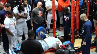 Auburn DL Jeffrey Whitaker benches 225 pounds 41 times [upl. by Anitra]