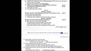 10th English 2nd Mid Term Test 2022 Original Question Paper Tirupattur District [upl. by Anaeco]